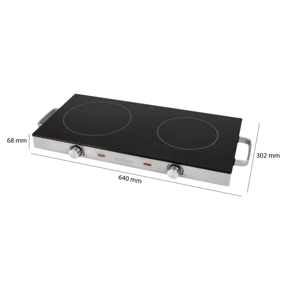 Настільна плита двокомфоркова Profi Cook PC-DKP 1211 (90273)