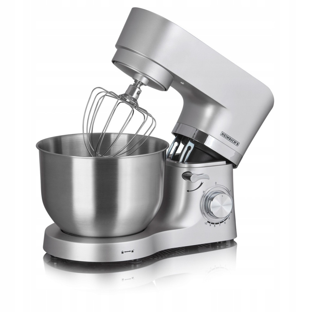 Планетарний кухонний міксер 6,5 л 1300 Вт срібло HEINRICH'S HKM 6278 SILBER