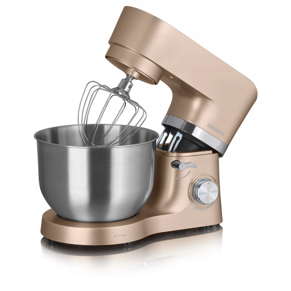 Планетарний кухонний міксер 6,5 л 1300 Вт золото HEINRICH'S HKM 6278 GOLD