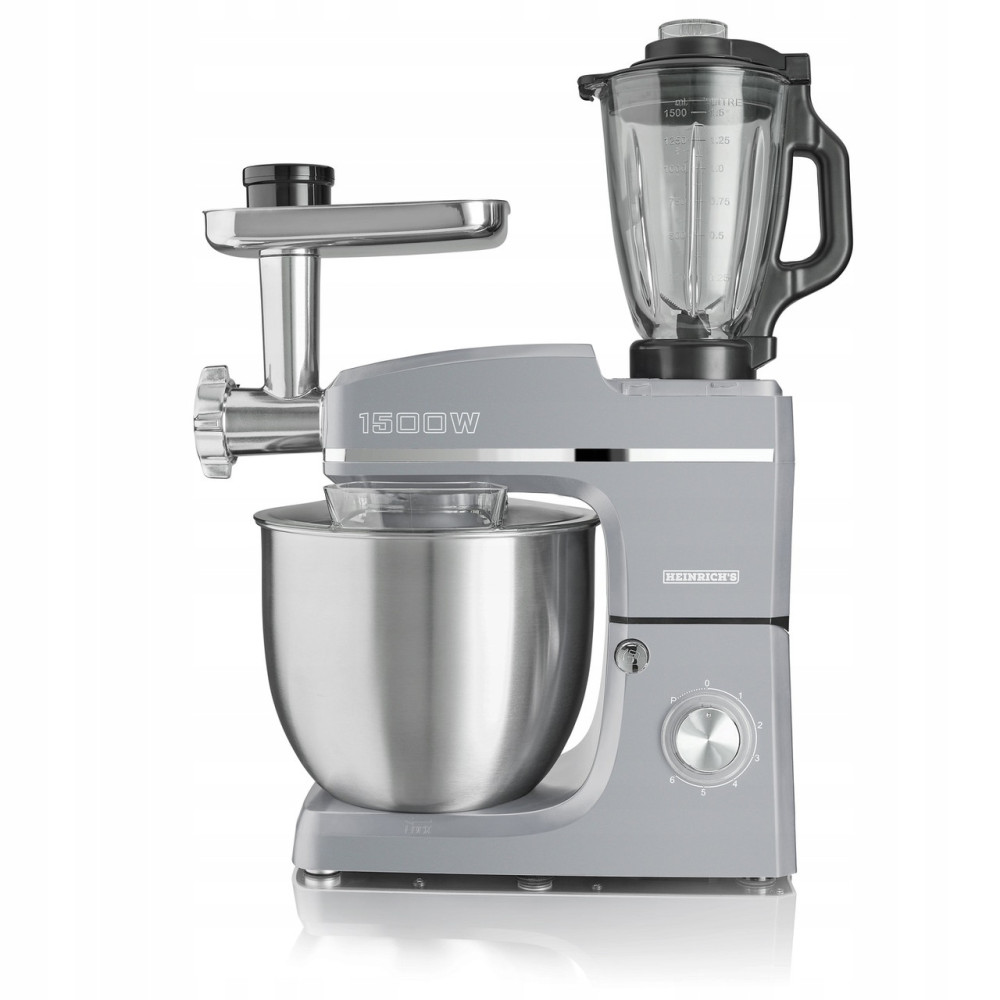 Кухонний комбайн 1500 Вт срібло HEINRICH'S HKM 8083 SILBER